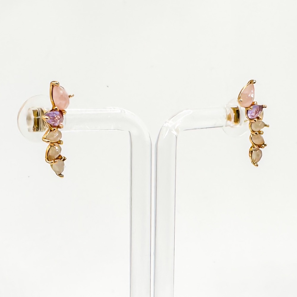 Anthropologie Jewelry - Pastel Gem Crawl Earrings- Lightly Worn